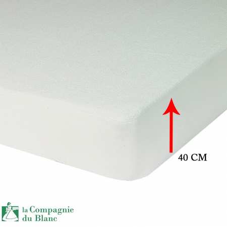 Protege Matelas Polyuréthane Imperméable Bonnet 40 cm