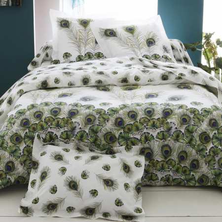 Parure Housse de Couette Percale Peacock