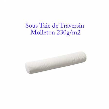 Sous Taie Traversin 90 cm de Long Molleton 230g/m2