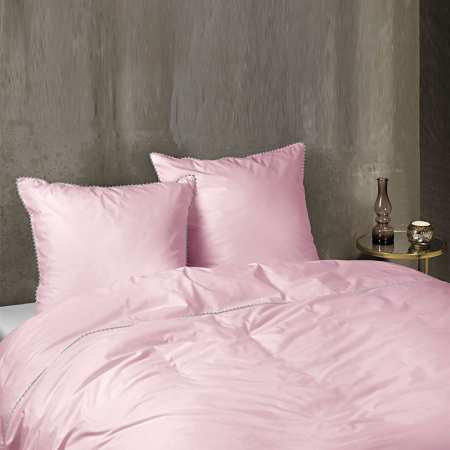 Parure Housse de Couette Percale Rose