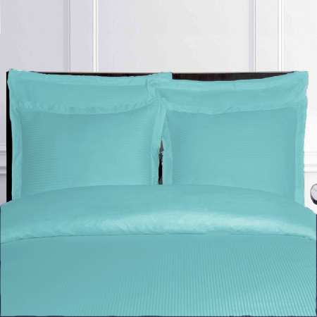 Housse de Couette Fines Rayures Turquoise