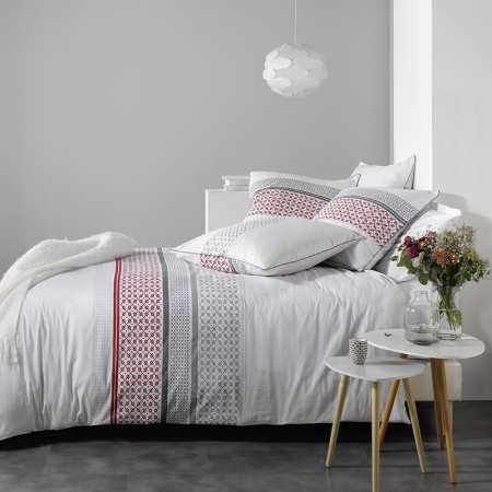 Parure Housse de Couette Azurea Rouge