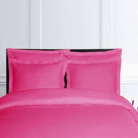 Housse de Couette Fines Rayures Rose