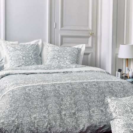 Parure Housse de Couette Percale Stripe Camelia