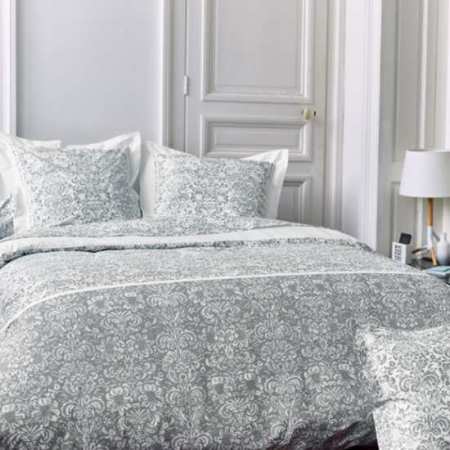 Parure Housse de Couette Percale Stripe Camelia