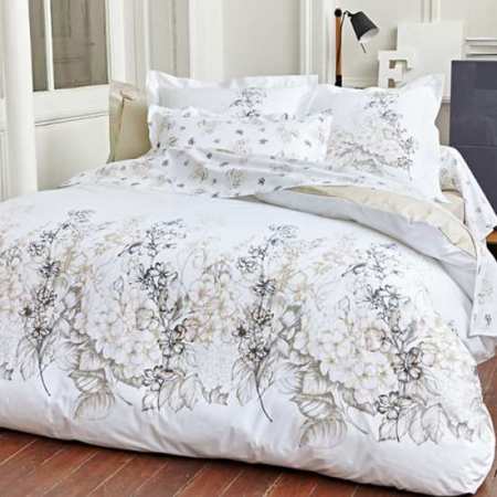 Parure Housse de Couette Percale Stripe Camelia