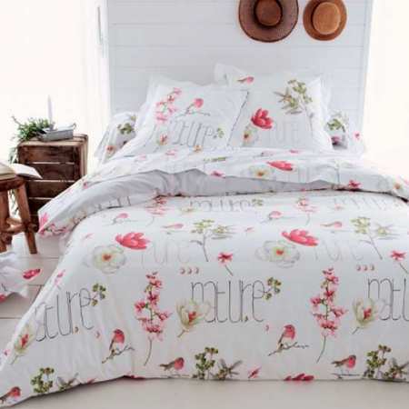 Parure Housse de Couette Percale Stripe Camelia