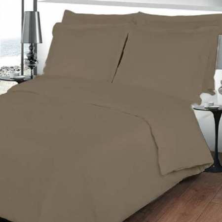 Housse de couette percale taupe