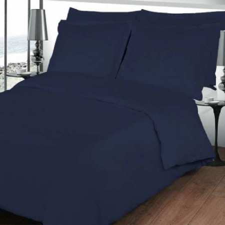 Housse de couette bleu marine percale